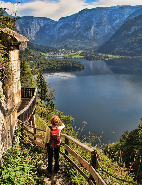 Above Hallstatter see. We are walking from Hallsta...