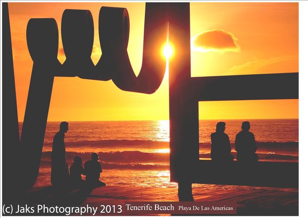 beach sunset Playa De Las Americas...