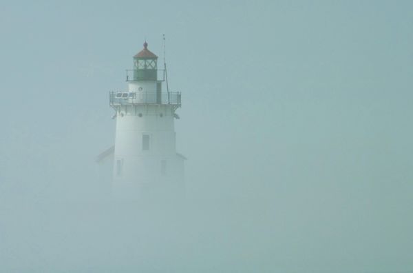 A mysterious fog off Lake Erie wraps a lighthouse...