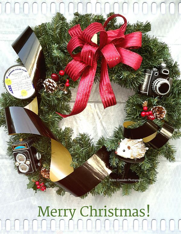 Christmas photography wreath I made to reflect my ...