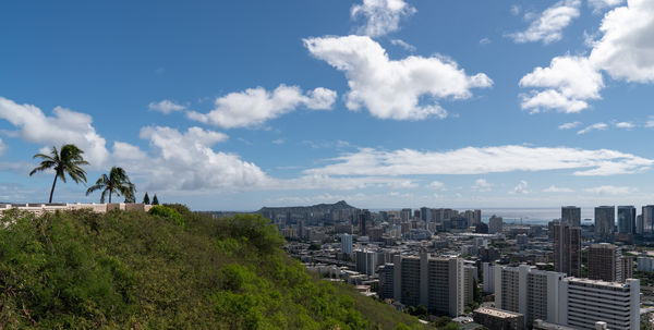 View from south side of Punchbowl to Honolulu...