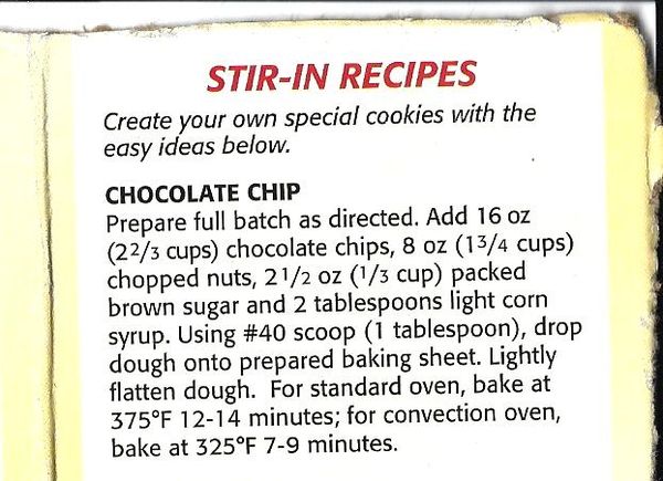 Chocolate chip details...