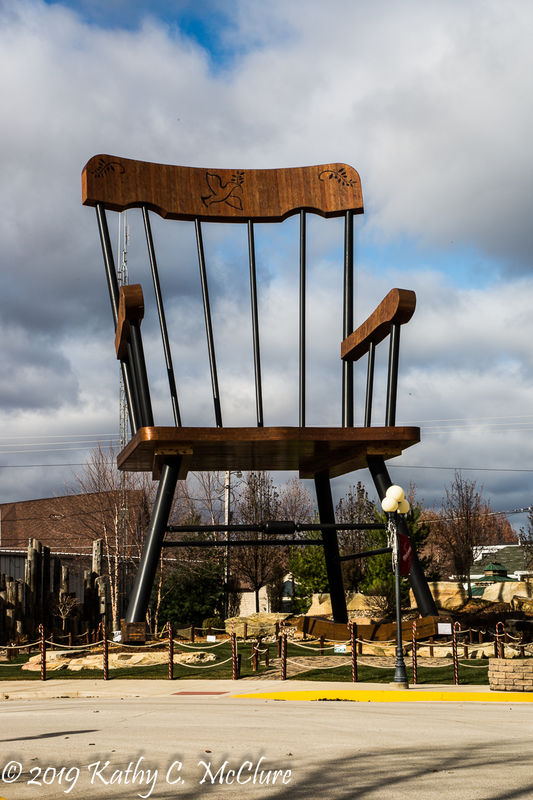 Rocking chair.  It actually rocks, but it takes a ...