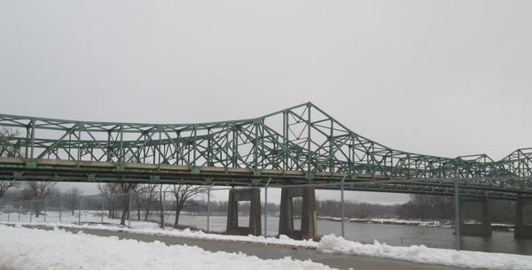 2 spans of the Morman Bridge across the Missouri R...