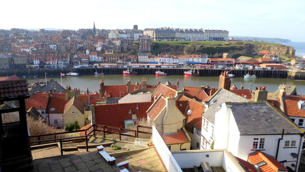 overlooking Whitby Harbour....