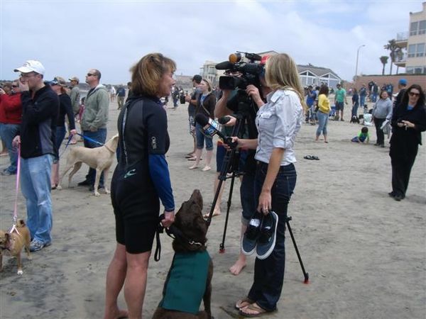 Fern & Ms. chase being interviewed by TV crew...