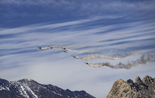More airplane formations and Sierra landscapes...
