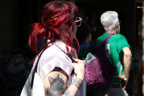 Redhead with Cat Tattoo...