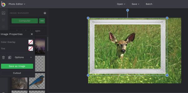 1. Drag frame onto image as new layer....