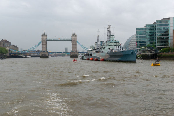 Tower Bridge and HMS Belfast - London...