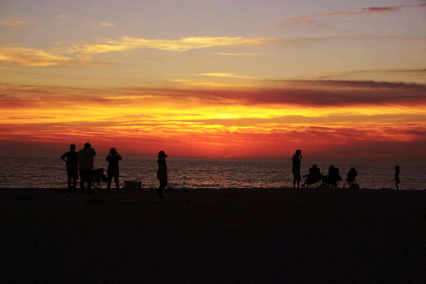 Sunset beach party-Marco Island Fla....