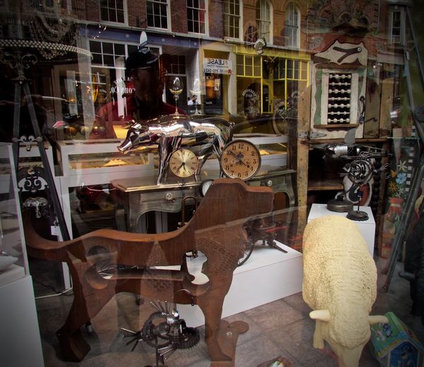 Antiques galore! Thom Juul in reflection!...