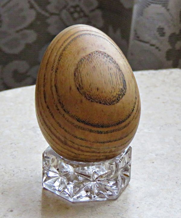 wooden egg...
