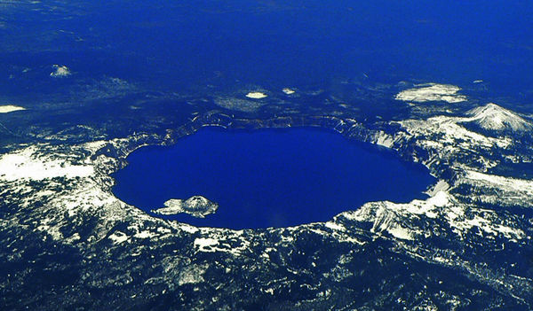 Crater Lake from 30,000 ft...