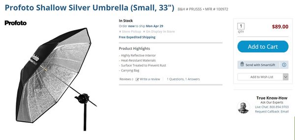 An umbrella with a silver interior will reflect mo...