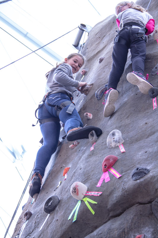 Gettysburg College has a climbing wall for the gra...