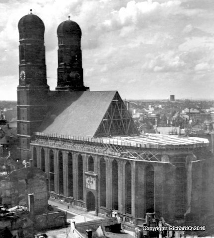 Marienkrche in Munich, Occupied Germany, 1948...