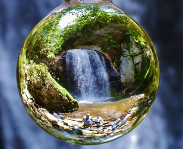 Looking Glass Falls From Below...