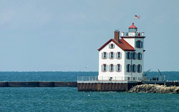 Lorain Lighthouse, maintained by Coast Guard...