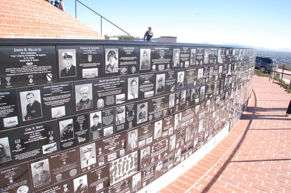 Wall of many honored there...