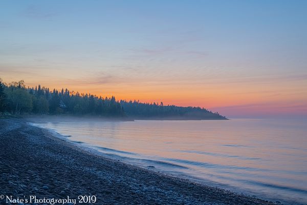 Lake Superior, Naniboujou Beach, 4:24am 6-8-19...