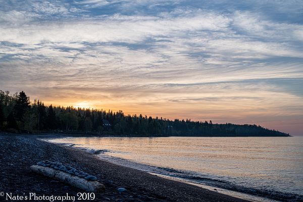Lake Superior, Naniboujou Beach, 5am...