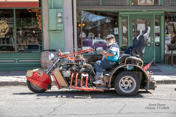 A local entrepreur on a custom Trike that he built...