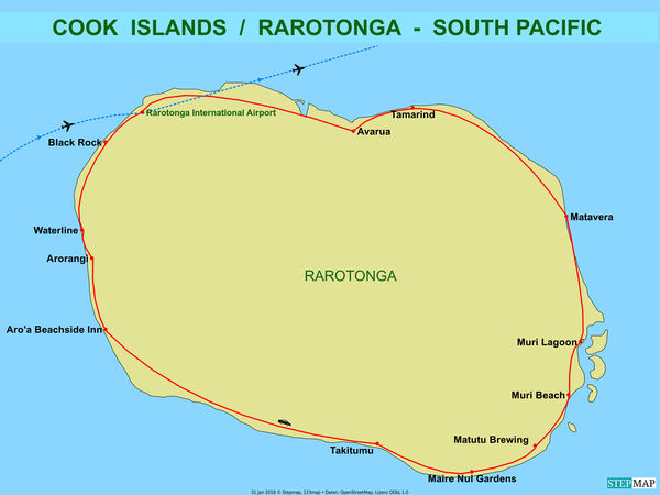 4 - Circular road on Rarotonga, the Cook's main is...