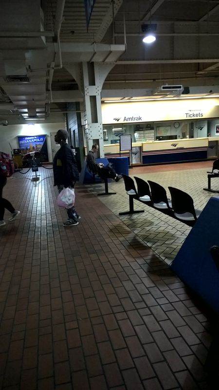 Late night at the Amtrak station in Indianapolis...