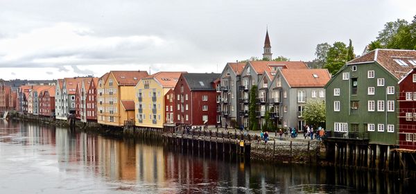 The old restored buildings along the river...