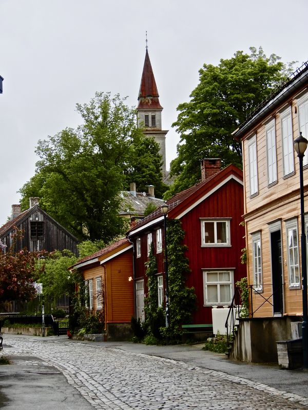 A cobbled street In Bakklandet...