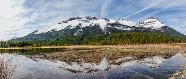Jasper Nat'l Park, AB Canada, Reflections, 3 shot ...