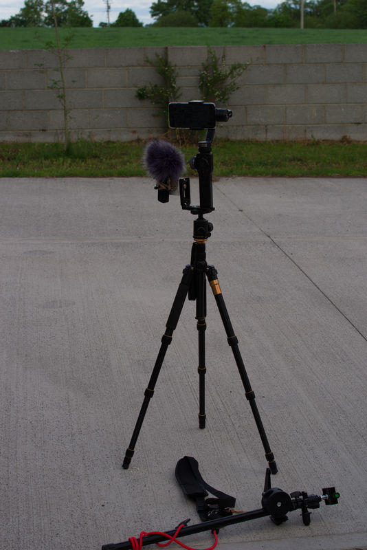 with the pole set aside the gimbal fits into the b...