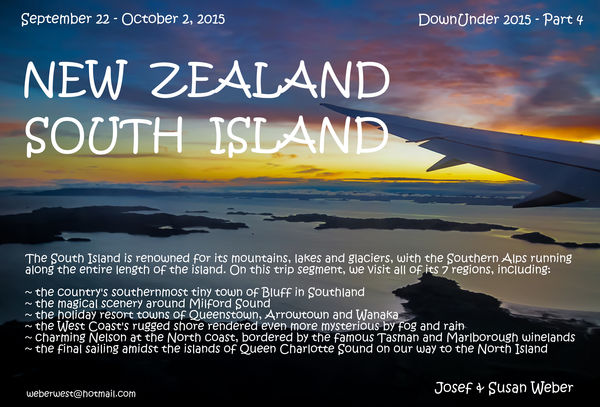 1 - NZ South Island title page with trip introduct...