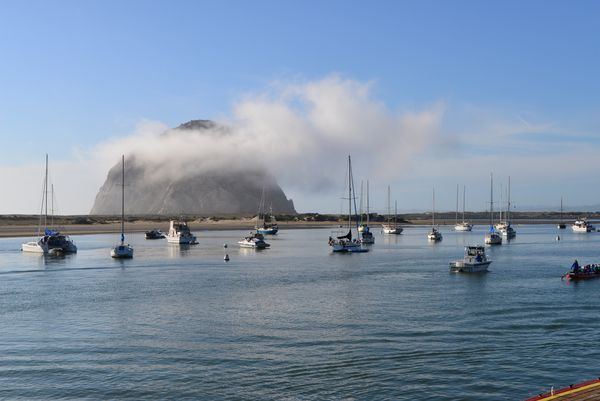 Morro Rock with clouds...
