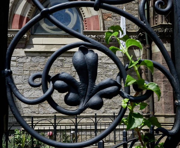 Wrought iron fencing at Old South Church....