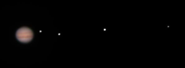 Jupiter & Moons - Shot with a 1000mm scope...