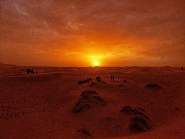 sunset in the middle of a sandstorm...
