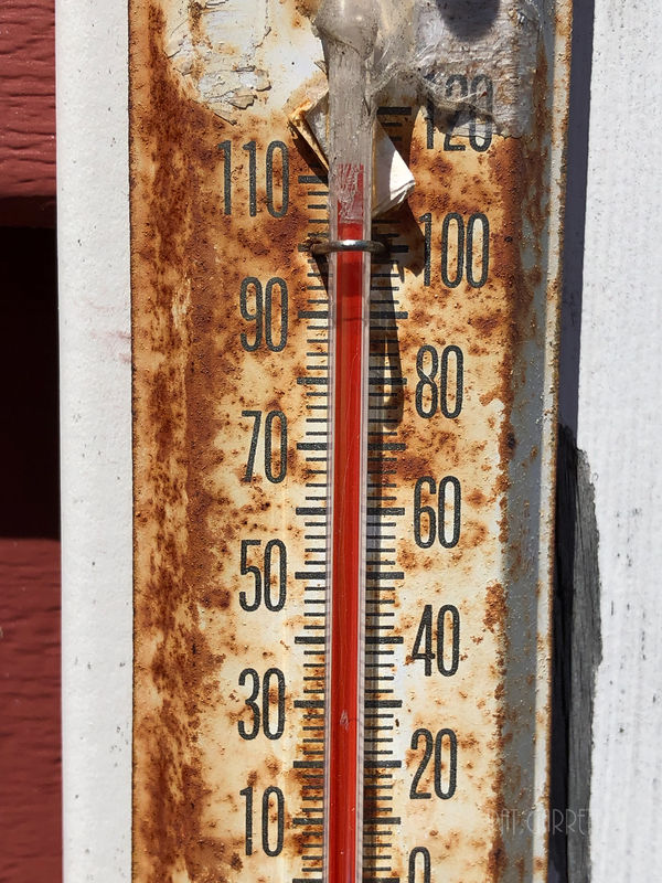 Several days the thermometer hit 120 F in the sun ...