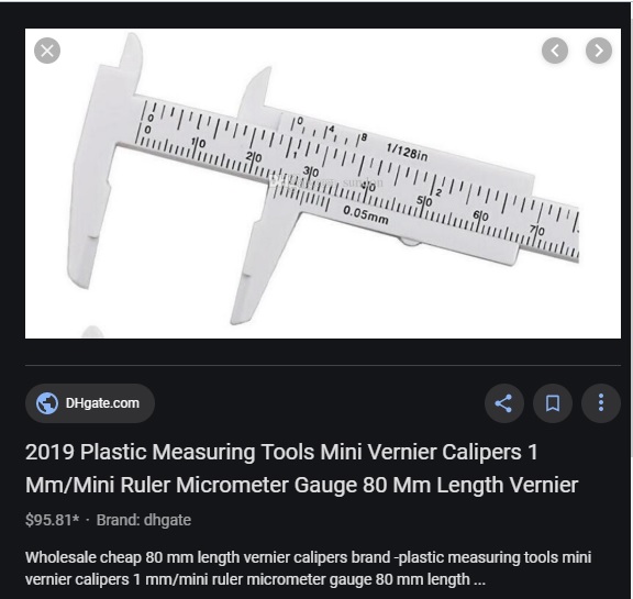 These plastic calipers would not be used by a prof...