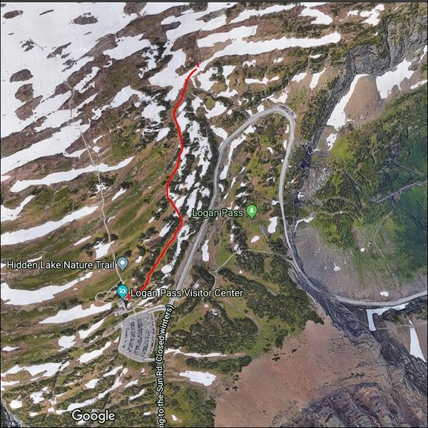 Oberlin Trail, Glacier National Park When were were hiking the High