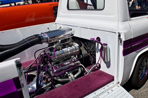 This Chevy truck has the power plant as the payloa...