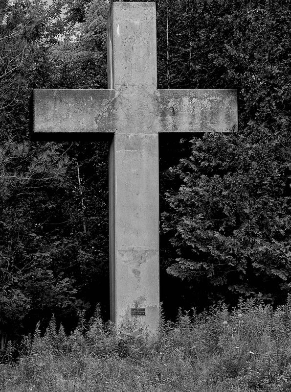 Cross on grounds of a religious order.  Is about 9...