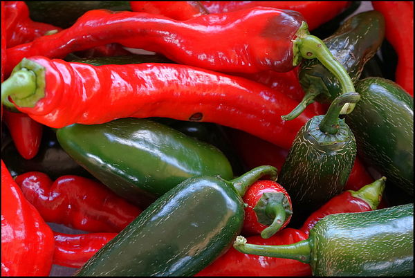 4. Red and green peppers....