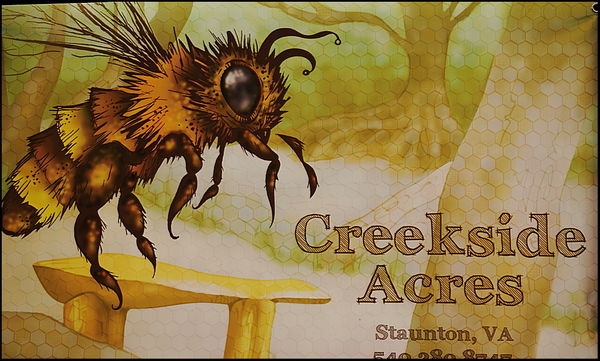 5. Sign for Creekside Acres honey....