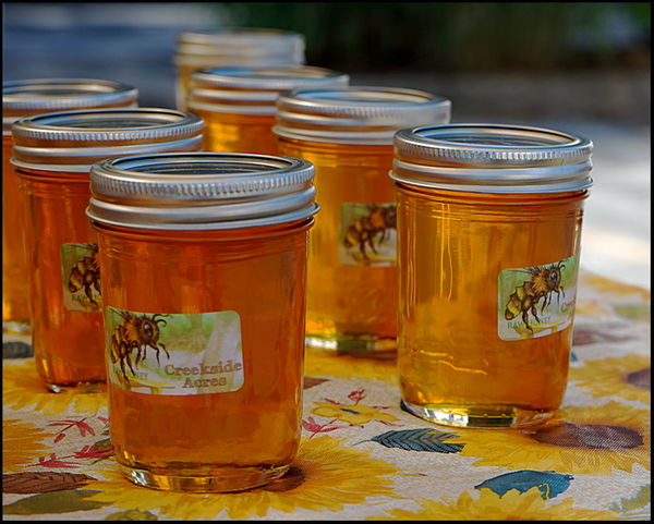 10. Jars of Creekside Acres honey....
