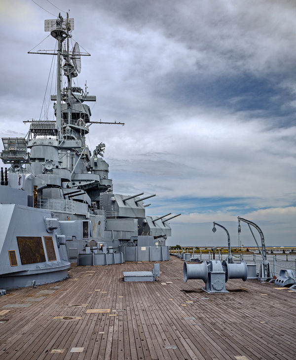 Deck and Superstructure, USS Alabama...