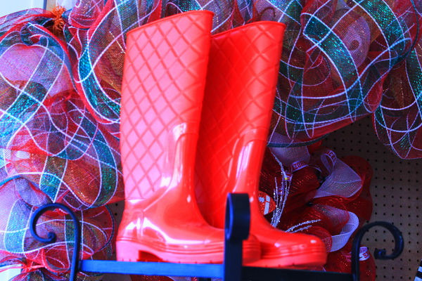Red Rain Boots...