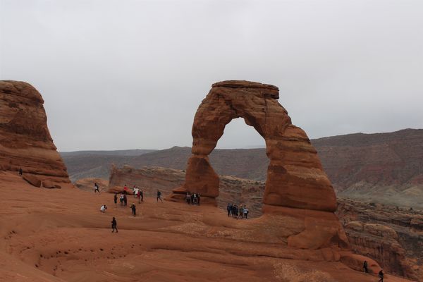 Arches National Park: Delicate Arch on a grey day...