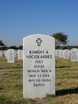 Kimon Nicolaides, son, Fort Sam Houston Nat. Cemet...